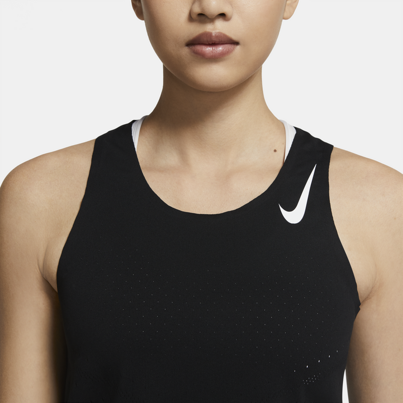 Load image into Gallery viewer, Nike Womens Aeroswift Running Singlet Run Jog Gym - Black
