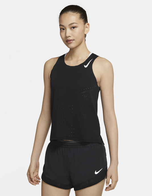 Nike Womens Aeroswift Running Singlet Run Jog Gym - Black | Adventureco