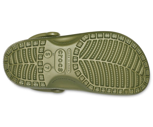Crocs Classic Clogs Roomy Fit Sandal Clog Sandals Slides Waterproof - Army Green | Adventureco