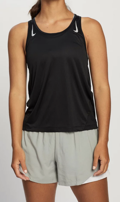 Nike Womens Running Singlet with Dri-Fit Technology - Black | Adventureco