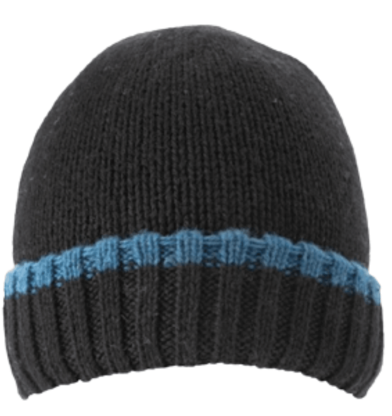 Load image into Gallery viewer, Dents Mens Knitted Hat w/ Turn Up Brim Warm Winter Ski - Black / Blue
