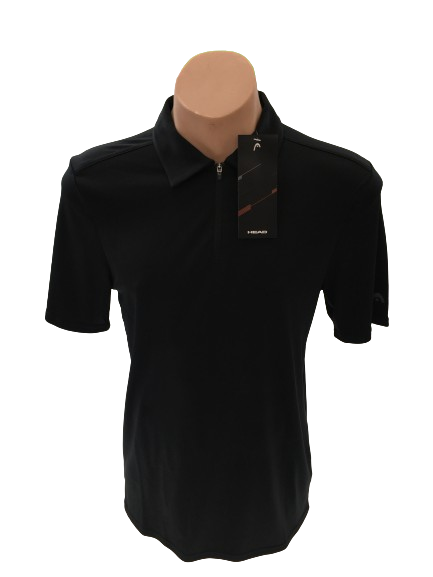 Load image into Gallery viewer, Head Mens Basic Technology Endo Dry And Ergo Stretch Polo Tennis Sport  - Black

