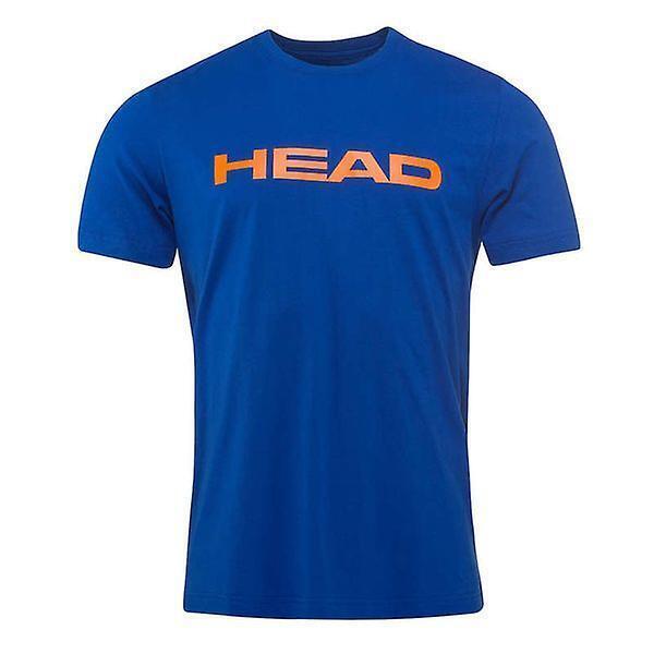 Load image into Gallery viewer, Head Mens Ivan Tee Short Sleeve T-Shirt Tennis Sport 100% Cotton - Royal Blue/Orange
