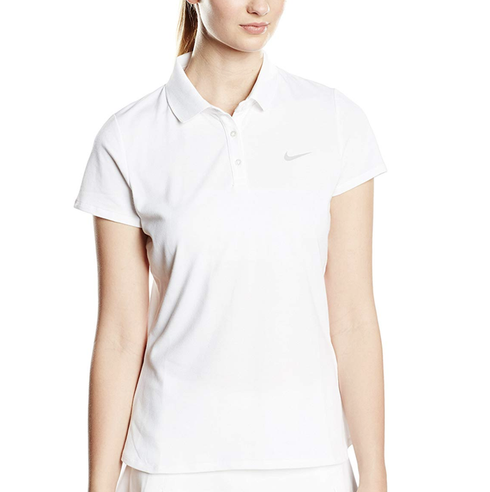 Nike Womens Advantage Court Polo Top Tee Tennis Sport Collar - White | Adventureco