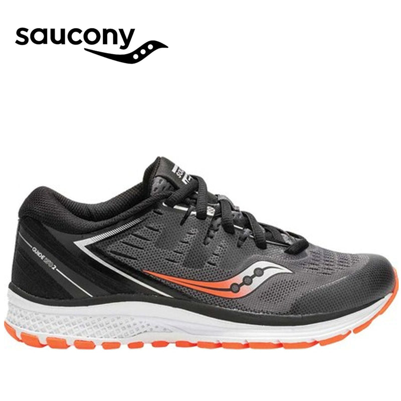 Load image into Gallery viewer, Saucony Kids Youth S GUIDE ISO 2 Sneakers Runners Medium Width Boys - Black/Grey
