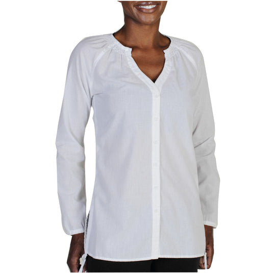 ExOfficio Womens Bugsaway Kutula Tunic Anti Insect Shirt - White | Adventureco