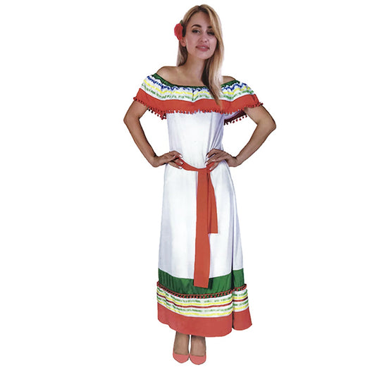 MEXICAN COSTUME DRESS Spanish Fiesta Fancy Party