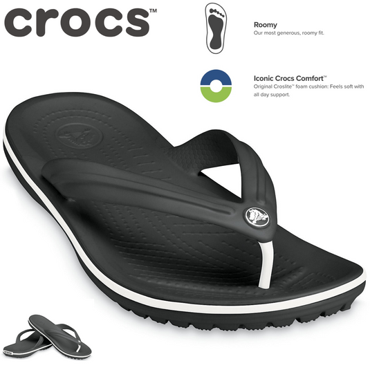 Crocs Crocband Croslite Flip Flops Thongs Summer - Black
