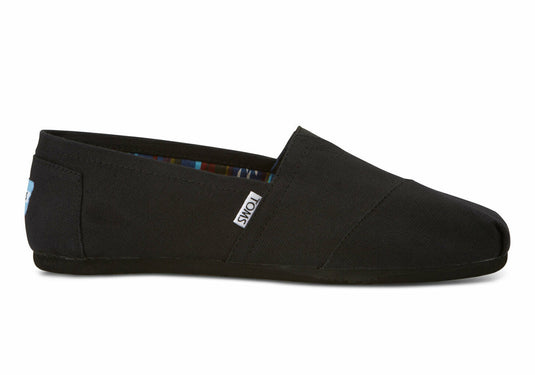TOMS Mens Canvas Epadrilles Alpargata Shoes - Black On Black