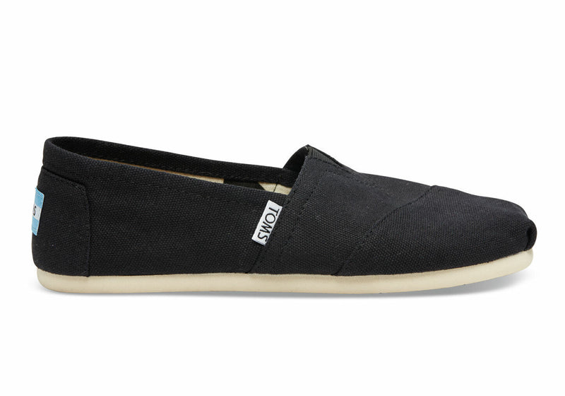 Load image into Gallery viewer, TOMS Womens Alpargata Classic Canvas Sneaker Shoes Espadrilles - Black
