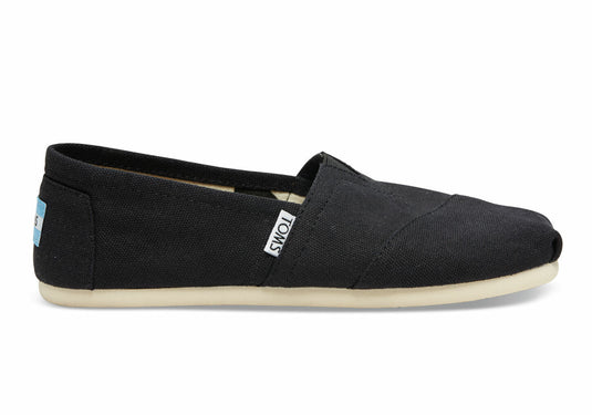 TOMS Womens Alpargata Classic Canvas Sneaker Shoes Espadrilles - Black