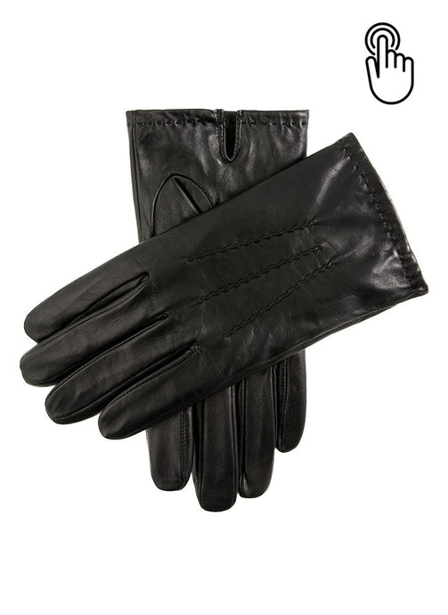 DENTS Aviemore Mens Touchscreen Leather Gloves - Black | Adventureco