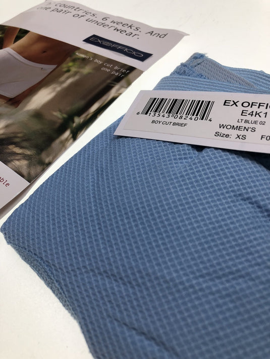 ExOfficio Womens Boy Cut Brief Undies Underwear - Light Blue | Adventureco