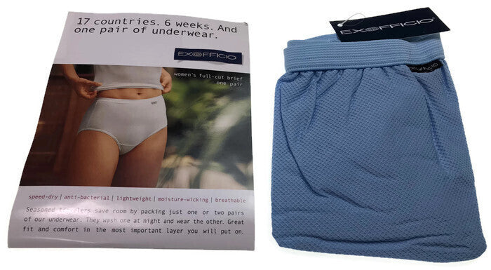 Load image into Gallery viewer, ExOfficio Womens Full Cut Brief Underwear Undies - Light Blue | Adventureco
