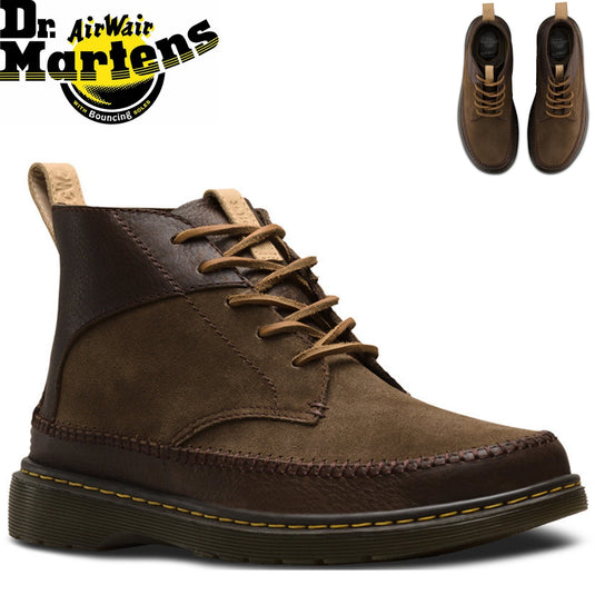 Dr. Martens Flloyd Mens 5 Eye Leather Chukka Boots Shoes - Dark Brown | Adventureco