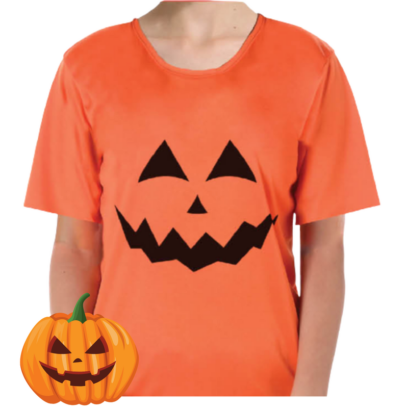 Load image into Gallery viewer, Kids Halloween T-Shirt Pumpkin Childrens Orange Jack O&#39;Lantern Top
