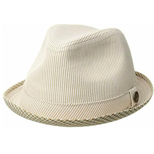 Goorin Brothers Mens Mind Seeker Flip Up Fedora Trilby Hat Lightweight - Mustard