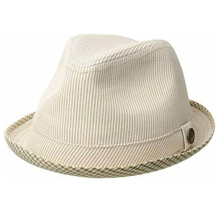 Goorin Brothers Mens Mind Seeker Flip Up Fedora Trilby Hat Lightweight - Mustard