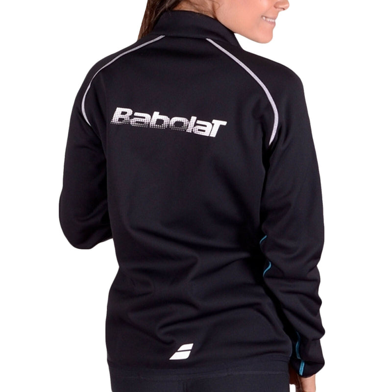 Load image into Gallery viewer, Babolat Womens Softshell Match Core Jacket Essential Tennis Sport - Black/Cyan
