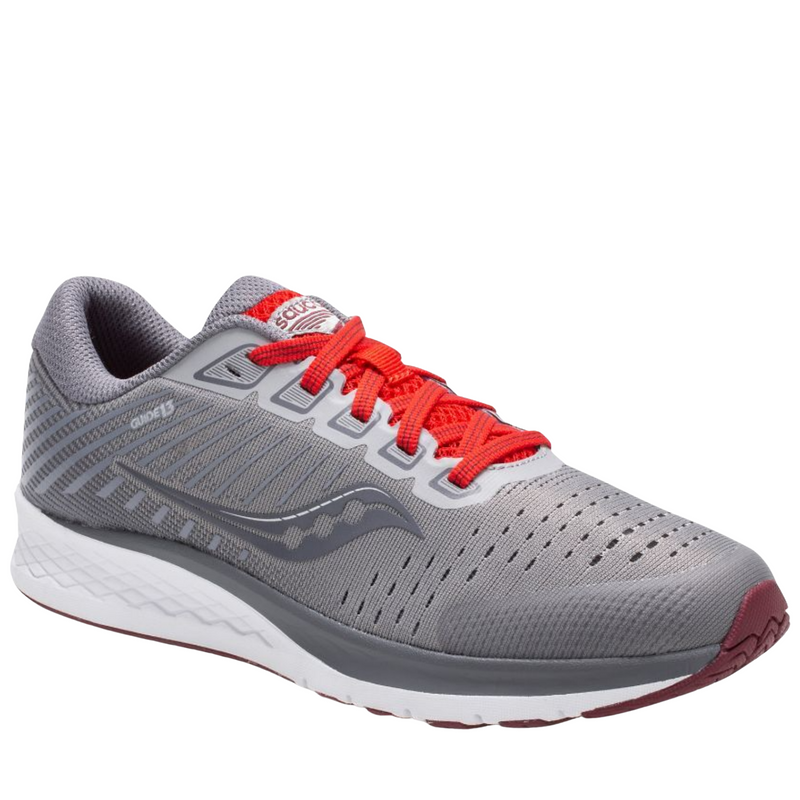 Load image into Gallery viewer, Saucony Kid&#39;s Guide 13 Shoes - Alloy/Red
