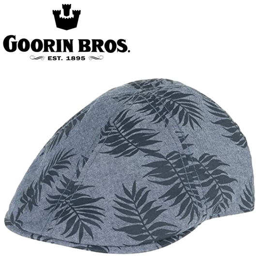 Goorin Mens Beach Please Ivy Flat Cap Newsboy Hawaiian Hat - Navy