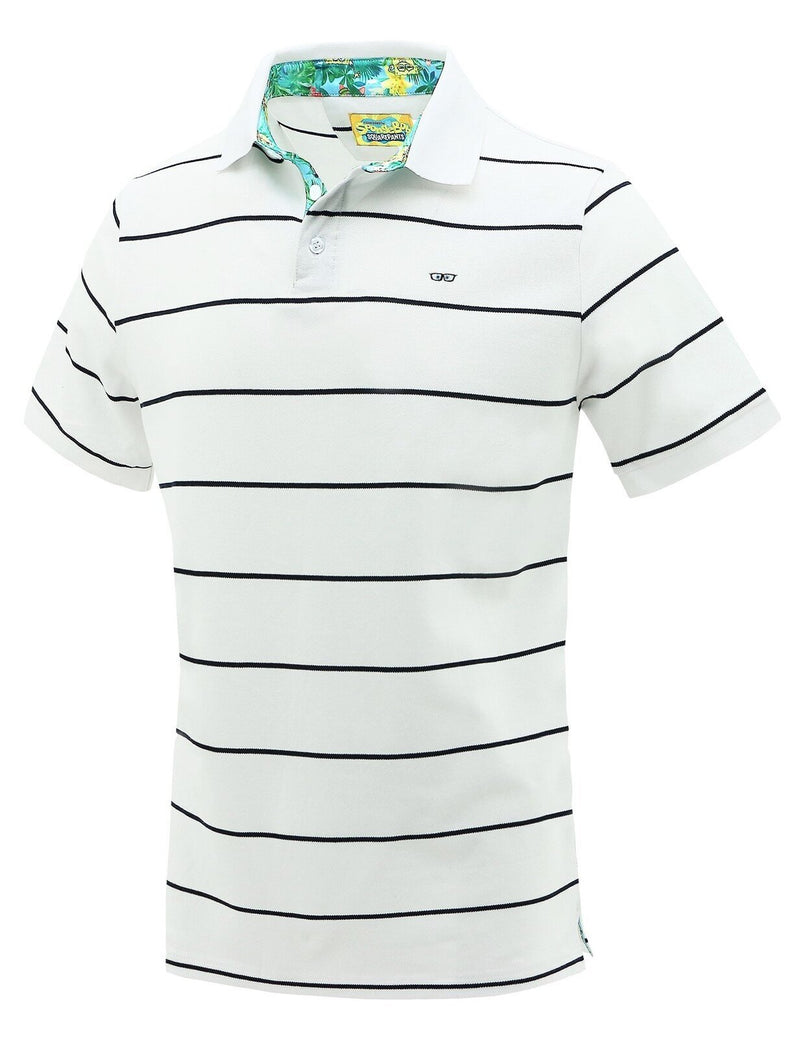 Load image into Gallery viewer, SpongeBob Squarepants Mens Polo Shirt - White Stripe
