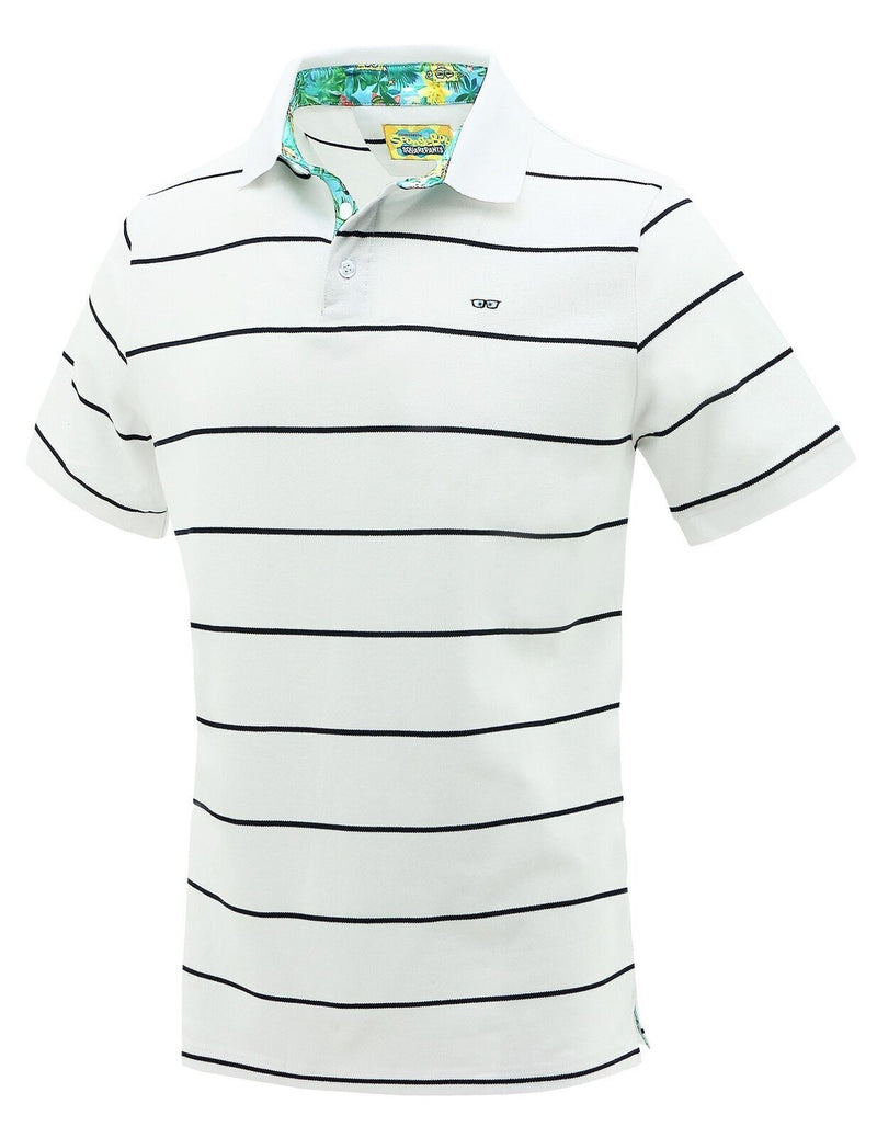 Load image into Gallery viewer, SpongeBob Squarepants Mens Polo Shirt - White Stripe
