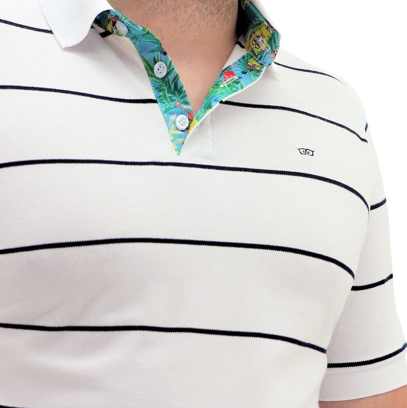 Load image into Gallery viewer, SpongeBob Squarepants Mens Polo Shirt - White Stripe
