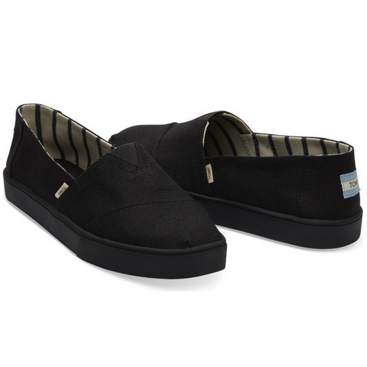 TOMS Mens Heritage Alpargatas Shoes - Black On Black | Adventureco