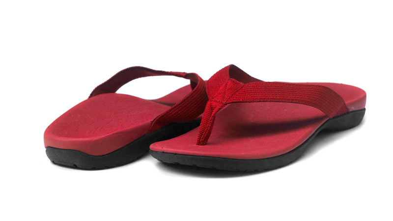 Load image into Gallery viewer, AXIGN Premium Orthotic Arch Support Flip Flops - Red
