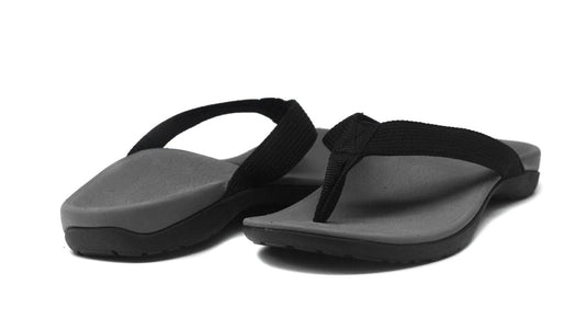AXIGN Premium Orthotic Arch Support Flip Flops - Grey/Black