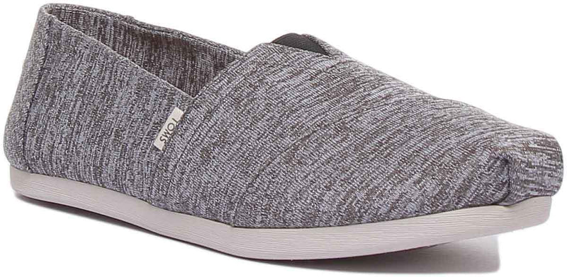 Load image into Gallery viewer, TOMS Womens Classic Canvas Sneaker Shoes Espadrilles - Black Melange Knit
