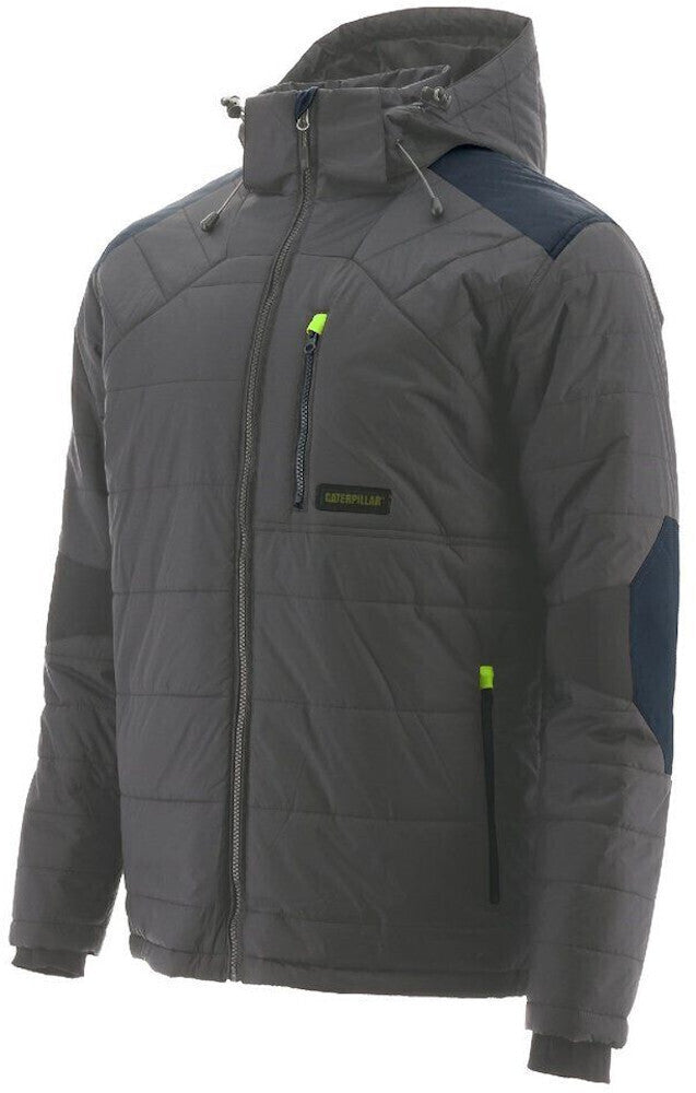 Load image into Gallery viewer, Caterpillar Mens Triton Boreas Quilted Insulated Puffer Jacket - Dark Shadow
