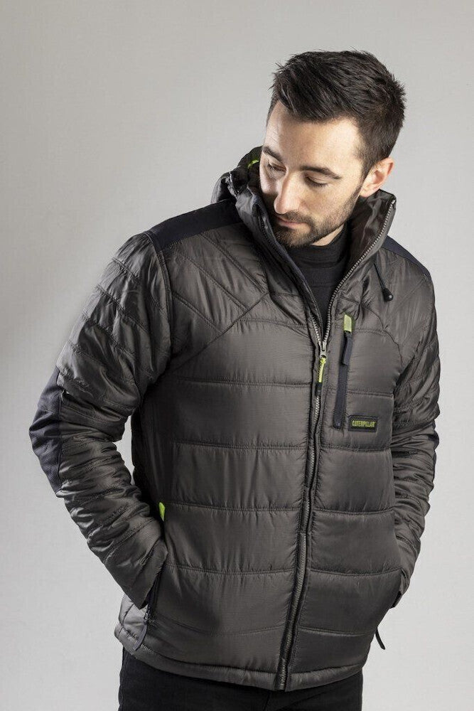 Load image into Gallery viewer, Caterpillar Mens Triton Boreas Quilted Insulated Puffer Jacket - Dark Shadow
