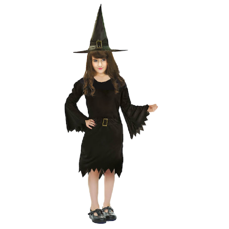 Load image into Gallery viewer, Children Classic Witch Costume Halloween Wicked Party Dress Up - Black
