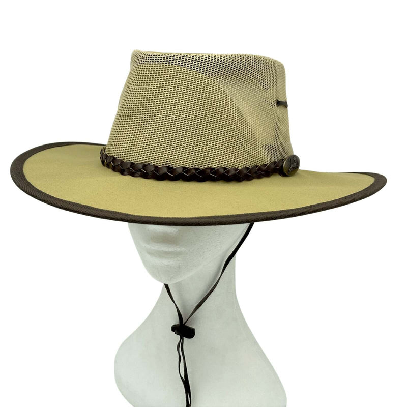 Load image into Gallery viewer, Jacaru Canvas Parks Koolaroo Mesh Hat Wide Brim Cooler Coolaroo - Beige
