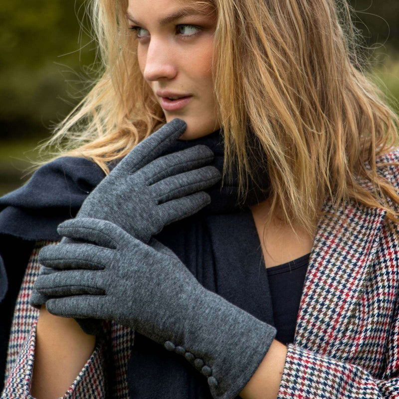 Load image into Gallery viewer, Dents Women&#39;s Touchscreen Mid-Arm Thermal Gloves - Charcoal
