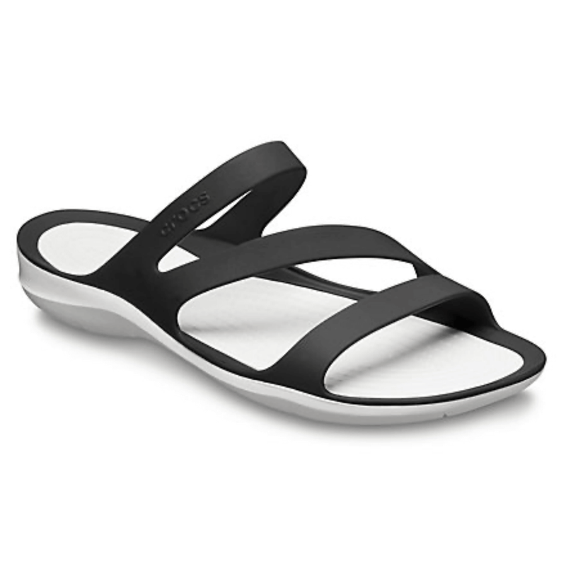 Load image into Gallery viewer, Crocs Womens Swiftwater Sandals Ladies Footwear - Black/White
