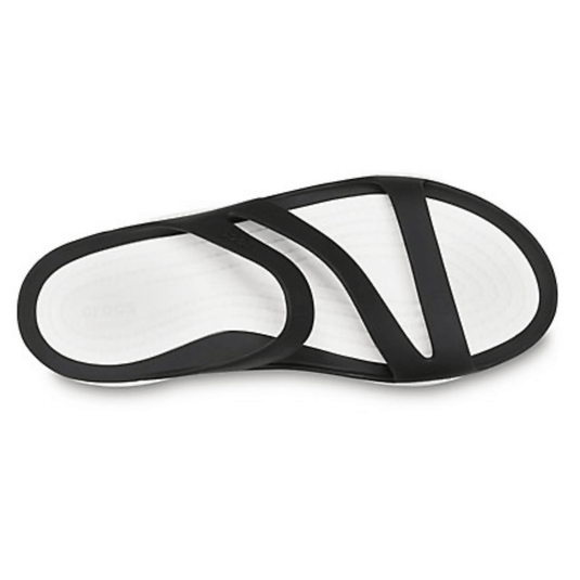 Crocs Womens Swiftwater Sandals Ladies Footwear - Black/White | Adventureco