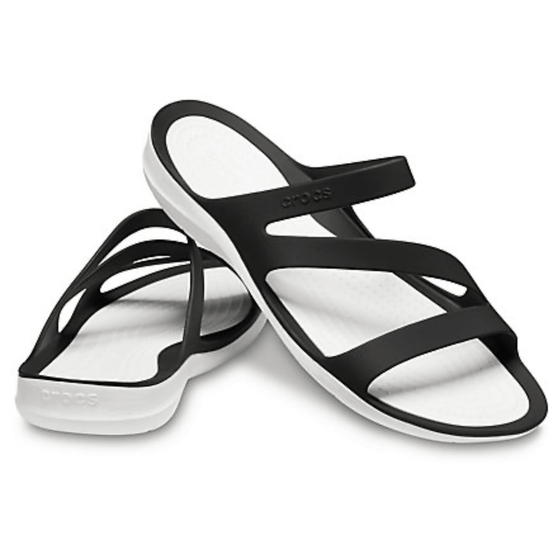 Load image into Gallery viewer, Crocs Womens Swiftwater Sandals Ladies Footwear - Black/White
