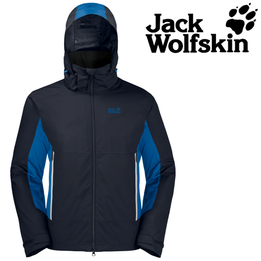 Jack Wolfskin North Border Mens 3In1 Jacket Hooded Zip Winter Warm Waterproof
