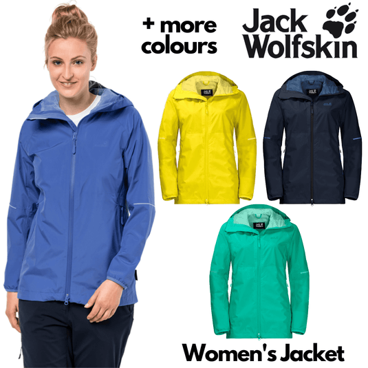 Jack Wolfskin Womens Sierra Pass Ecosphere Jacket Waterproof Windproof Lightweight