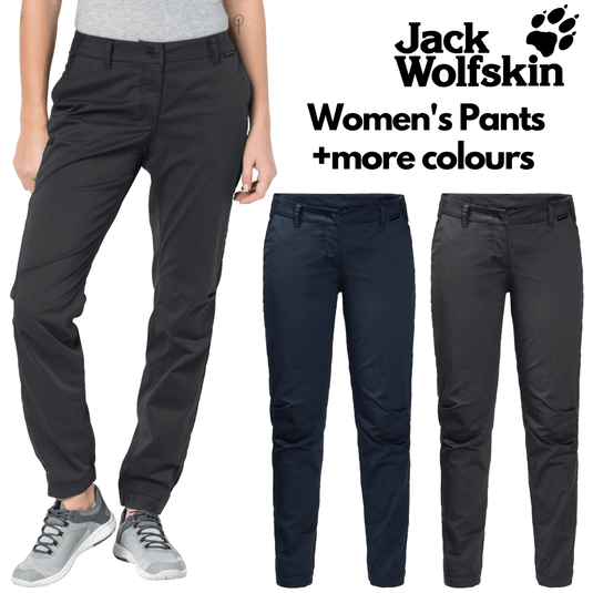 Jack Wolfskin Womens Organic Cotton Pants Trousers Hiking Trekking Water Repellent | Adventureco