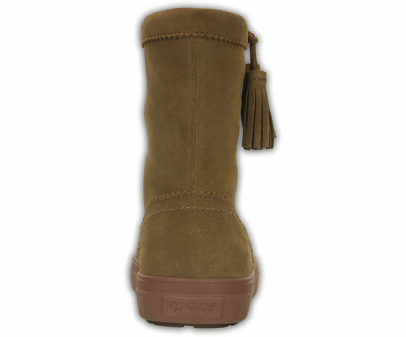 Load image into Gallery viewer, Crocs LodgePoint Womens Suede Leather Pull On Boots Ugg - Hazelnut
