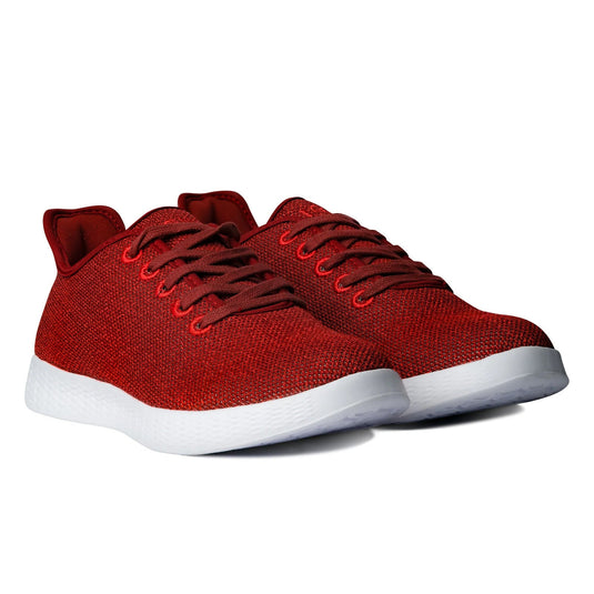 Axign River Lightweight Casual Orthotic Shoes Sneakers Runners - Red/Berry