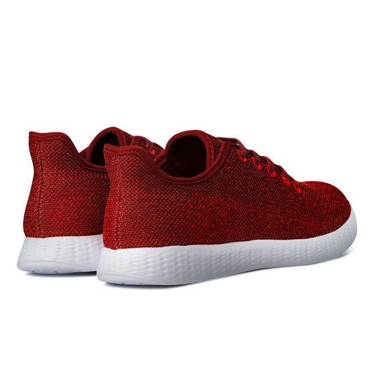 Axign River Lightweight Casual Orthotic Shoes Sneakers Runners - Red/Berry