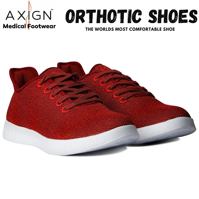 Load image into Gallery viewer, Axign River Lightweight Casual Orthotic Shoes Sneakers Runners - Red/Berry
