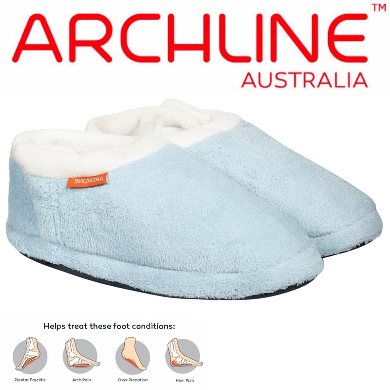 Load image into Gallery viewer, ARCHLINE Orthotic Slippers Closed Scuffs - Sky Blue
