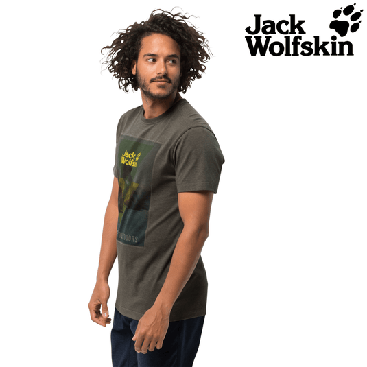 Jack Wolfskin Mountain T Mens Short-Sleeve T-shirt Quick-drying Cotton Top
