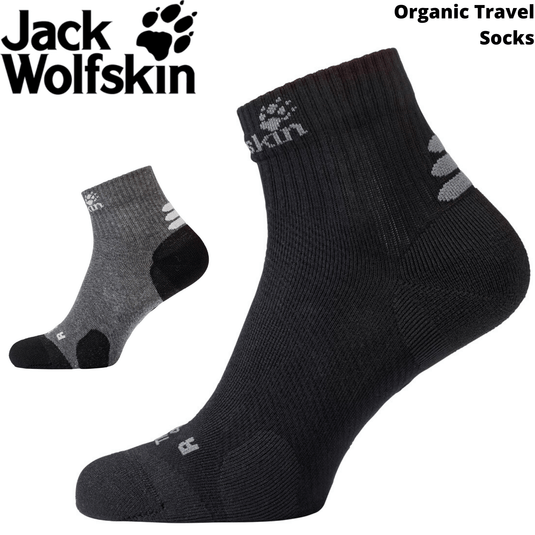 Jack Wolfskin Travel Organic Cotton Mid Cut Hiking Trekking Outdoor Ankle